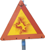 Panneau insolite au bord de la route vers Plakias (Crte)